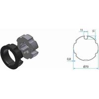 Adaptateur Tm2 45 Pour Tube Rond 70mm Avec Ogive Faac A45050518s Automation