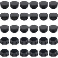 Embout de Chaise 25mm 50 Pièces Bouchon pour Tube Rond Embout pour Tube Embout Tube Rond Bouchons de Tubes Rond Embout Entrant Rond Bouchon pour Pied de Chaisse Capuchon pour Poteau