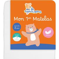 Matelas bébé 60x120 cm – Réversible – OekoTex® – Épaisseur 10 cm – Fabrication française sans traitement chimique – Les Noursons