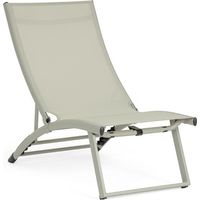 Poltrona lounge reclinable Taylor Breeze en aluminio y textilene 53 x 166,5 x 90 cm