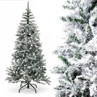 Árbol Navidad Nevado 180cm Artificial Lujo Ramas