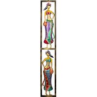 Ornamento da parete Figure Panihari, Decorazione da parete moderna, Stile unico per la casa, Arte in latta, Regalo originale