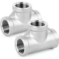 2 Pcs Stainless Steel Pipe Fittings, 3/4 BSP Female Pipe Fittings -