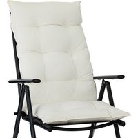 DETEX® Set de 6 Cojines para sillas con respaldo 122x48cm Almohadillas para asientos viscoelásticas - Varios colores Crema