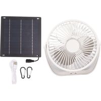 6 Inch Round Solar Ventilator 10W USB Solar Panel Powered Portable Fan for Cooling Ventilation