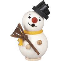 Mini-Räucherfigur Deko Holz Schneemann 8 cm Räucherfigur