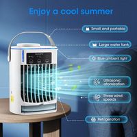 Climatiseur Mobile ,500ml Rafraîchisseur d’Air ,3 Vitesses,3 Modes de Brume, Mini Clim Portative pour Pièce et Extérieur,Nuage Blanc