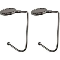Handbag Hooks - Black - Foldable Bag Hooks - Bag Holders for Table or Desk - For Hanging Handbags and Small Items FLITI