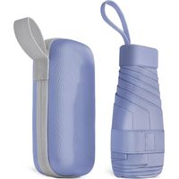 Parapluie de voyage coupe-vent à 8 nervures, compact et portable pour homme et femme, mini parapluie capsule.