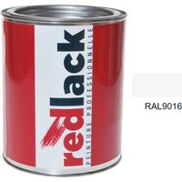 Dose 1L Lack Mehrzweckfarbe – RAL 9016 – Verkehrsweiß – Seidenmatt – für verschiedene Oberflächen – Redlack