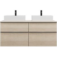 burgbad Eqio mueble bajo para lavabo con consola y 4 cajones,