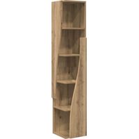 Vidaxl – Meuble d'angle en bois d'ingénierie 27.5 x 27 x 140 cm – Rangement pratique avec étagères – Finition mate moderne
