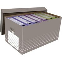 Elba Archivbox grau Kapazität 25 Aktenordner 37 cm
