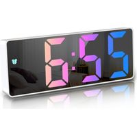 Sveglia Digitale LED Specchio Orologio Temperatura Cavo USB