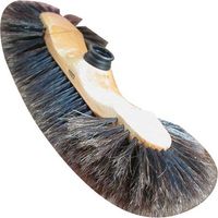 Domergue Scopa 1/2 testa marrone fibre di seta legno
