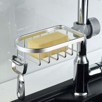 Estante de ducha y almacenamiento - Juego de 2 estantes de ducha de acero inoxidable sin taladrar, estante de baño telescópico de acero inoxidable, estante de soporte de ducha, jabonera, barra de duch