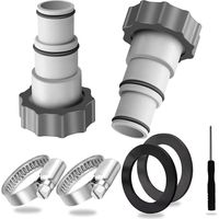 Adaptateur de Tuyau de Piscine A, Adaptateur Tuyau Piscine,raccordement Piscine avec Filetage Interne, adaptateurs de Tuyau de 32/38 mm compatibles avec la Piscine Intex (2PCS)