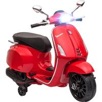 Vespa Sprint Elettrica per Bambini 12V Rossa Luci LED Moto Scooter