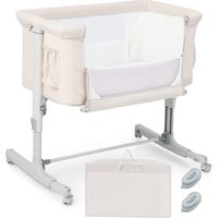Costway – Lit cododo bébé 3 en 1 – Hauteur réglable 5 niveaux – Inclinaison 10° – Matelas confortable – Maille respirante – Sac de voyage inclus