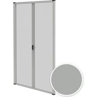 Moustiquaire Baie Vitrée Double Porte - L240 x H230 cm - Alu Gris RAL7038 - Recoupable