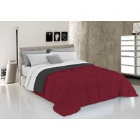 Italian Bed Linen Trapunta Invernale Elegant, Microfibra, Bordeaux/Grigio Scuro, 2 Piazze