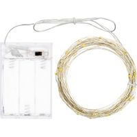 Guirlande lumineuse 10m 100 micro LED blanc chaud