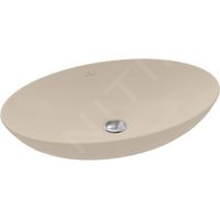Vasque ovale à poser VILLEROY ET BOCH Loop and Friends non meulé 62 x 42 Almond CeramicPlus sans trop plein