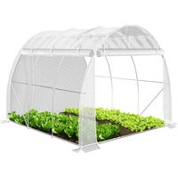 VOUNOT Polytunnel Greenhouse Gardening Walk In Grow House with Roll-up Side Walls, 3x2x2m 6m², White