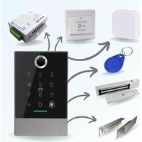 Kit de contrôle d'accès connecté - code badge et biométrie - LOCKY 7 BIO