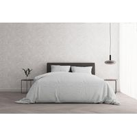 Italian Bed Linen Beauty Plus Fine 50 den Opaco in Tinta Unita 1 Paio Parure Copripiumino Natural Color, Cotone, Bianco, Matrimoniale