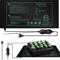 Tapis chauffant pour plantes avec thermostat, tapis chauffant avec thermostat, tapis chauffant numérique pour serre, tapis chauffant pour serre d'intérieur, tapis chauffant pour semis, germination des