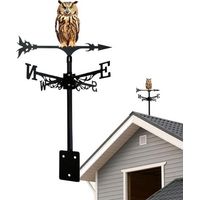 Metal Weathervane, Roof Ornament, 12.4x12.4x22.5 inch Rotating Device with Secure Build, Supply with Wind Direction, Decorative Tool for Courtyard Patio Garden, Home Accessories for Villa Farm
