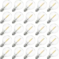 AC230V Globe LED G40 Bulb Lamp 25 Pack E12 Base Socket Holder IP44 Water Resistance Warm White for S