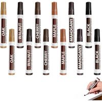 12 Pieces Furniture Repair Pencil, Furniture Touch Up Markers, Scratch Repair Markers for Wood Furniture, for Laminate Flooring and Wood Furniture (12)