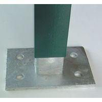 SUPPORTO ZINCATO PER FISSAGGIO A TERRA PER PALO TUBOLARE QUADRO 50X50 mm - PER RECINZIONE 'MEDIUM '