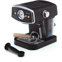 Macchina caffé express semi-automatica Caprizze Kai 1050 W 15 bar capacitá per 5 tazzine con vaporizzatore colore nero opaco