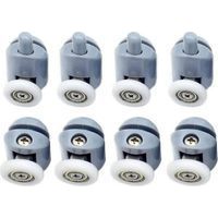 Roulettes pour Porte de Douche 8 pièces Galets de porte de douche Roulette Porte Coulissante Douche Roulettes Cabine de Douche pour Porte Douche Salle de Bain 25 mm