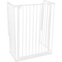 Safetots Extra Tall Multi Panel Fire Surround, 51cm Deep x 72cm Wide, White, 105cm High, Baby and Toddler Fire Guard
