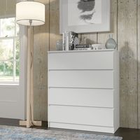 Cassettiera MAJA S4 90 cm bianco opaco con 4 cassetti