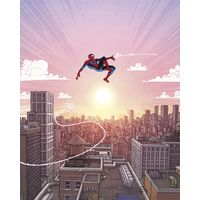 Papier peint panoramique - Marvel Spider-Man Swinging Through the Air - Taille: 200 x 250 cm