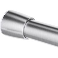 InterDesign Asta Tenda Doccia, Metallo, Argento Opaco, da 66 a 107 cm di lunghezza