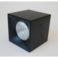Module LED 8.3W carre alu noir 50x50x52mm 3000K 974lm faisceau 37° pour systeme rail TBT alim 48V DC IP20 OZ Targetti