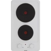 Glemgas – Plaque électrique 2 foyers 3500W – Ø 29cm – 6 niveaux de puissance – Commandes frontales – GT320WH