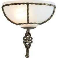 Applique Pembroke oro/nero vetro bianco Elstead 1xE27