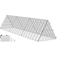 VEVOR Tunnel per Polli 300 x 71 x 61,5 cm (L x P x A) Recinto per Pollai Portatili per Facile Installazione allEsterno, Tunnel per Polli Portatili da Cortile, Adatto per Polli, Anatre, Conigli, Nero