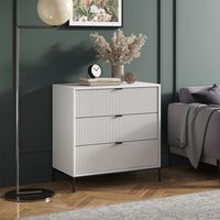 Cómoda Eliza, Blanco, 80 x 81.2 cm con 3 cajones, Vicco