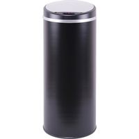 Kitchen Move – Poubelle automatique 42l noire mat – Corps en inox – Détecteur infrarouge – Ouverture silencieuse – Cerclage pour sac poubelle