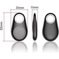 Mini Traceur GPS pour SONY Xperia XZ1 Compact Smartphone Bluetooth Porte-Clefs Chat Chien Tracker (NOIR)