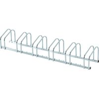 Support à vélos en acier pour 6 vélos, 179 x 33 x 27 cm, argent idéal pour salon, chambre à coucher ou bureau facile à assembler avec instructions incluses