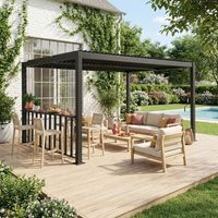 Bar 3m pour pergola bioclimatique acier galvanisé anthracite Palace
